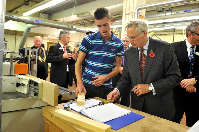 * HRH-Duke-of-Gloucester-Ellis-Furniture-Apprentice Chris Mattimoe.jpg